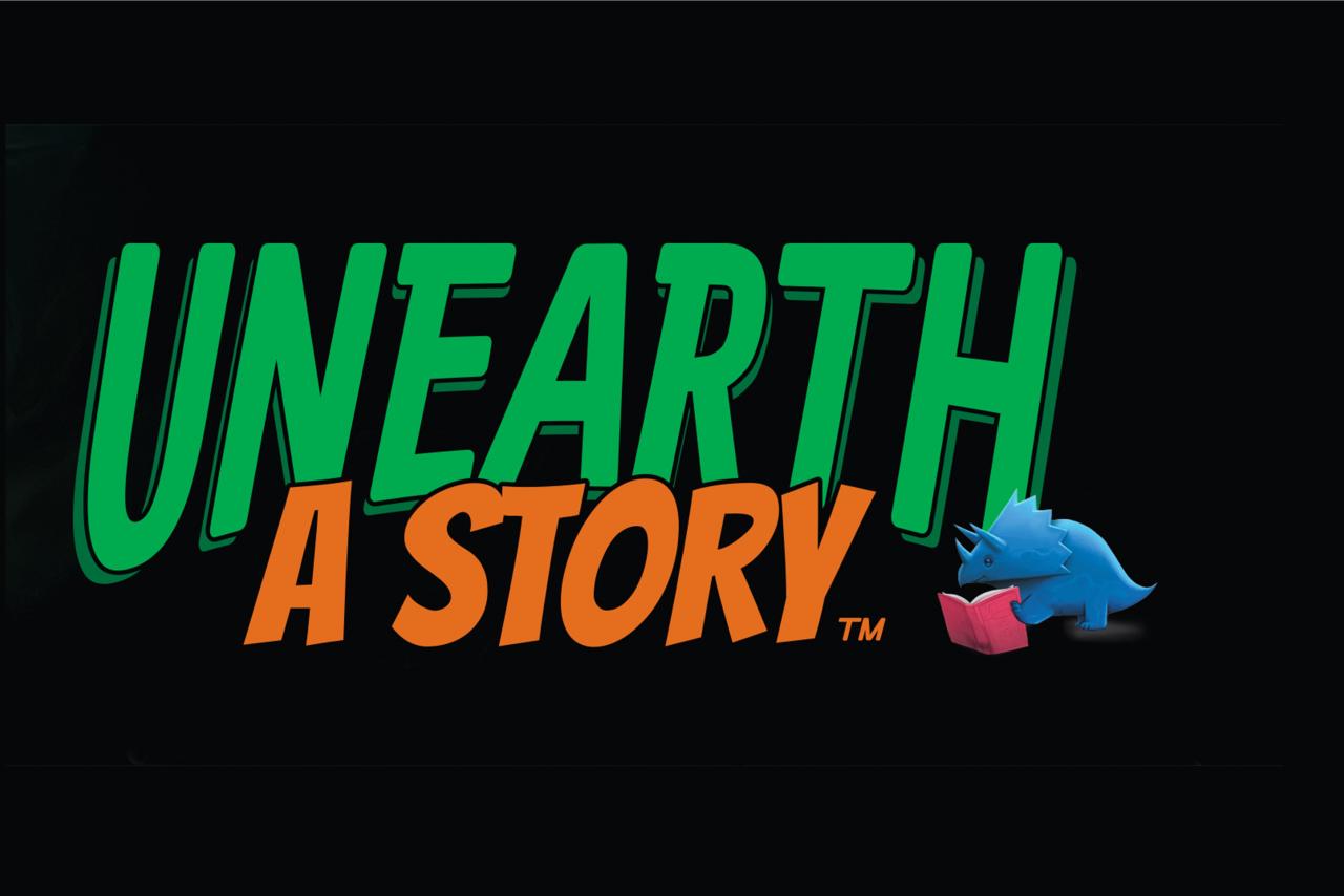 Unearth a Story logo with green and orange text.
