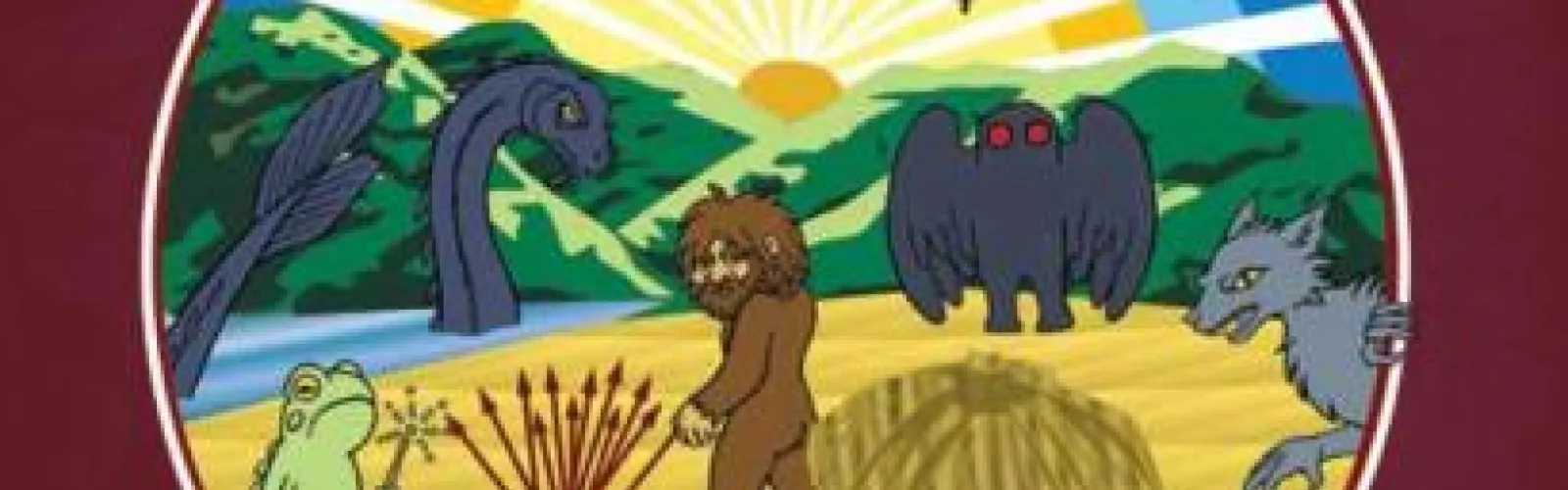 Ohio state seal with cryptids.