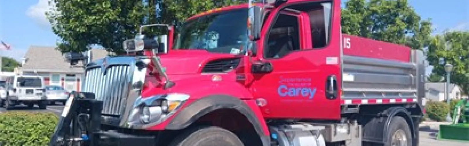 Red dump truck