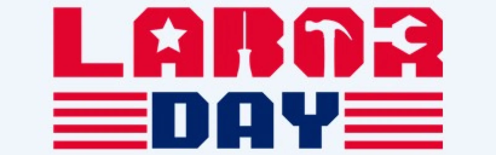 The words Labor Day in block text.